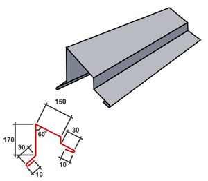 полуконёк плоский для кровли